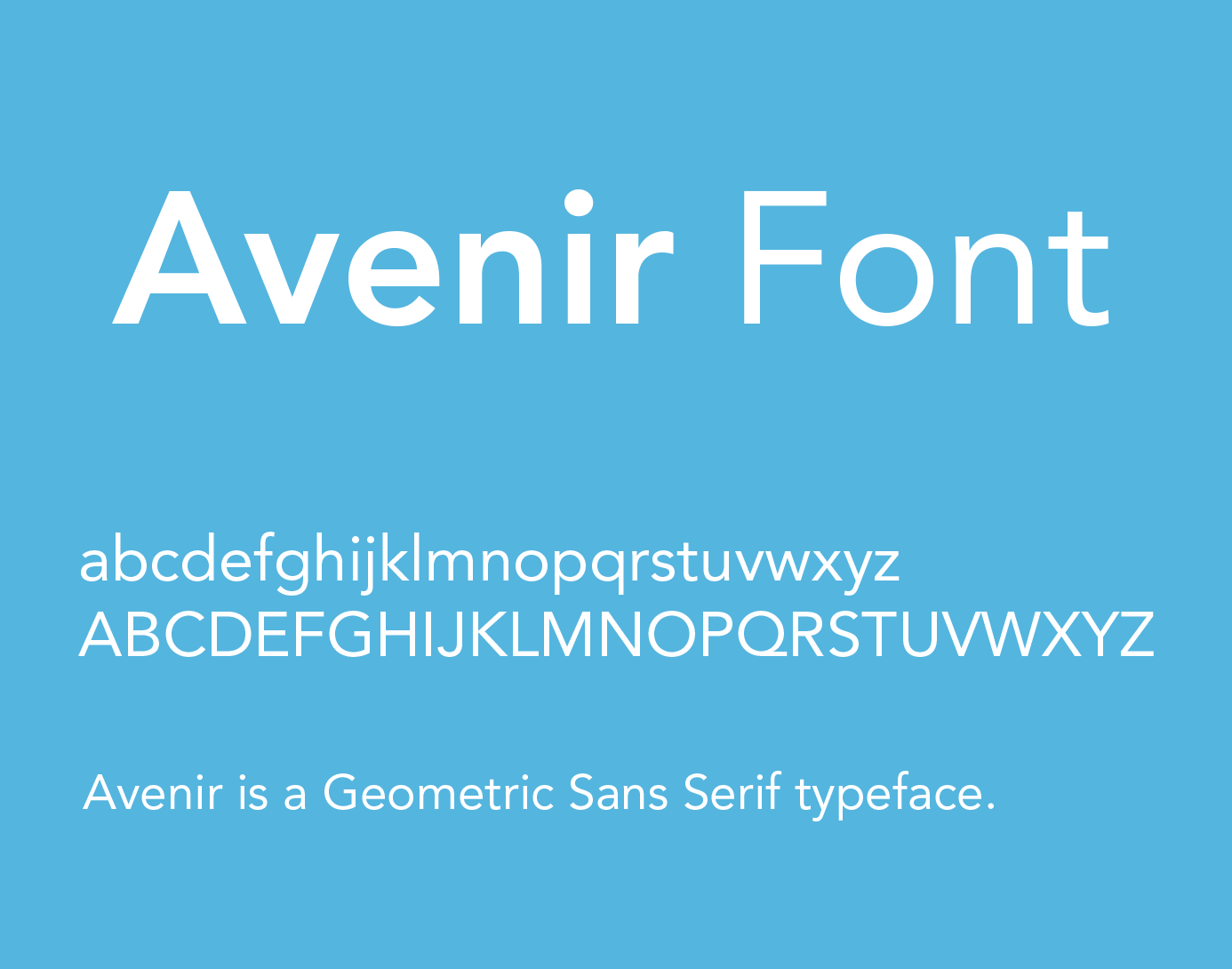 tipografía avenir