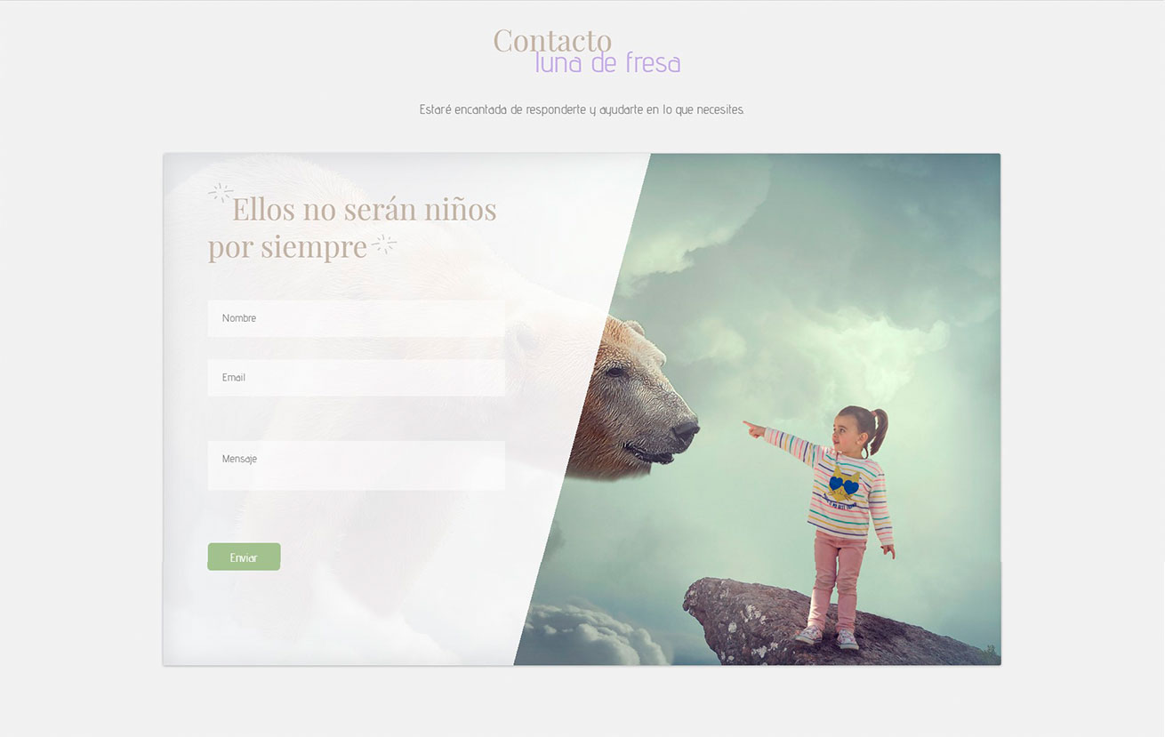 Luna de fresa webpage
