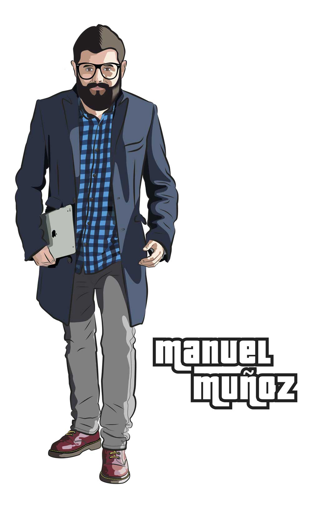 Self-portrait GTA style Manuel Francisco Muñoz
