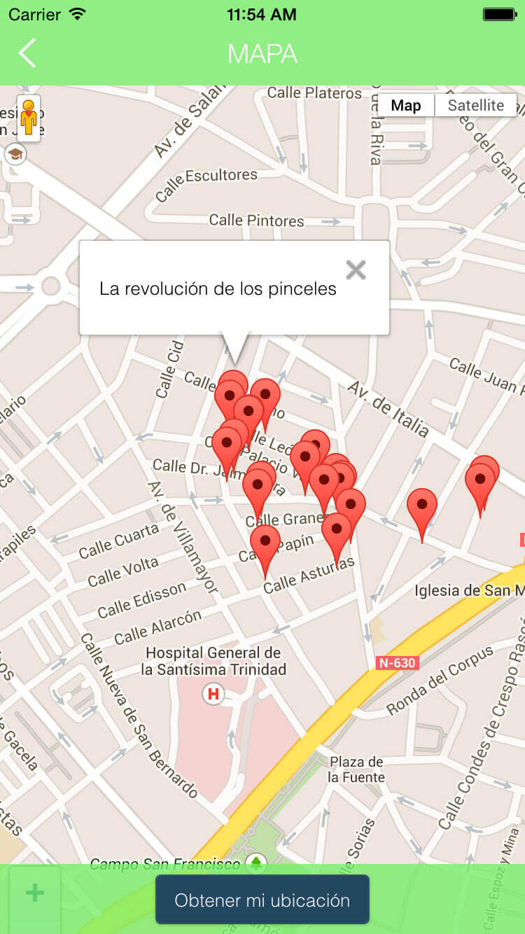 aplicación galería urbana salamanca